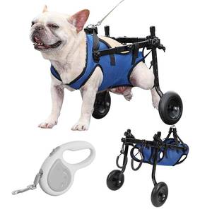 lot 1190 image: Dog Wheelchair for Back Legs M with Pet Traction Rope, Medium Dog Wheelchair for French Bulldog Corgi, Adjustable Pet Wheel Chair, Hind Limb Mobility Cart - Retail $72