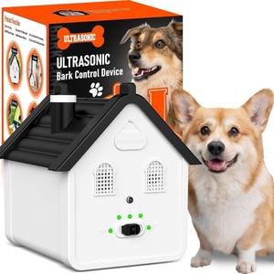 lot 1201 image: Effective Anti Barking Deterrent - 3 Adjustable Levels Bark Control Device, 50FT Waterproof Outdoor Tool for SmallMediumLarge Dogs - Retail $20