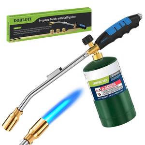 lot 1219 image: Grill Torch Charcoal Torch Lighter Campfire Starter Kitchen Torch Grill & Cooking Propane Torch Chef Blow Torch for Charcoal Starter BBQ Searing Weeding(Fuel Cylinder Not Included) - Retail $30