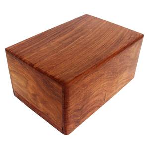 lot 1223 image: Indian Glance Wooden Urn Box - Urn for Human Ashes Funeral Cremation Urn(Large 8.5 x 6.5 x 4.5 170 cu. in) - Retail $29