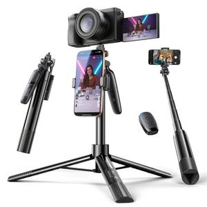 lot 1228 image: LISEN 67 Selfie Stick Tripod for iPhone 16 Content Creation, All in One 360 Rotation Cell Phone Tripod Stand with Remote for VloggingTikTokPhoto, for iPhone 16 15 Pro Max Samsung Galaxy S25 Ultra - Retail $22