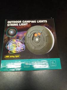 lot 1236 image: LED Camping String Light with Rechargeable Spotlight - Retail $25
