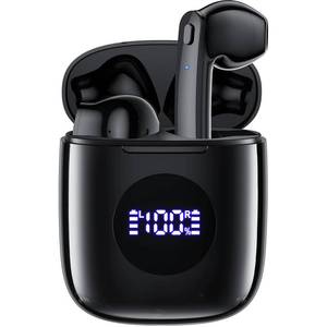 lot 1238 image: CAPOXO N7 Wireless Earbuds, Bluetooth Earbuds Headphones 78hrs Long Lasting Earphones IPX7 Waterproof Headset with Wireless Charging Case & Built-in Stereo Mic for Android iOS, Black - Retail $19