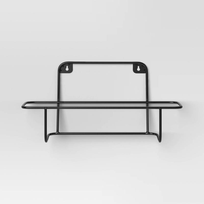 lot 2047 image: Rectangular Metal Outdoor Planter Hanger 5.2x16.4x7.2 Black - Room Essentials�� - Retail $25