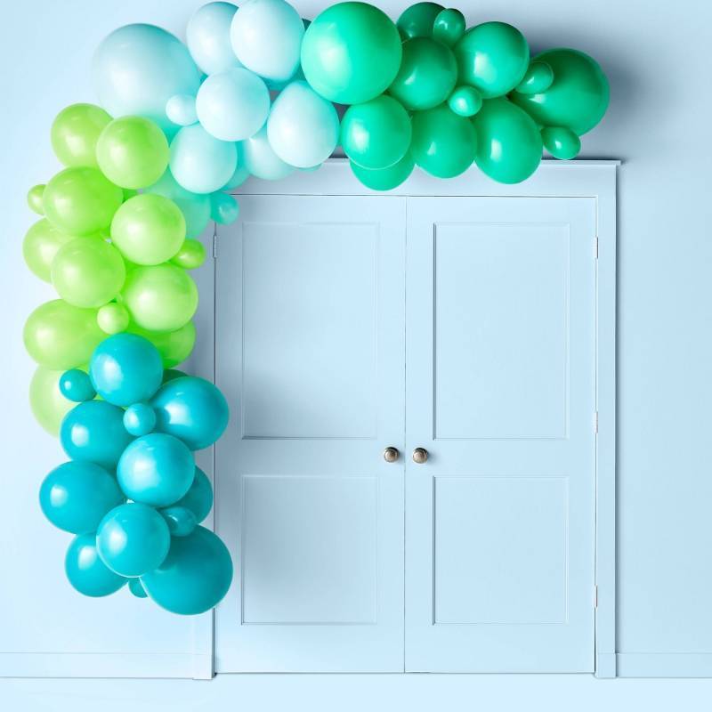 lot 2071 image: Large Balloon GarlandArch GreenBlue - Spritz�� - Retail $15