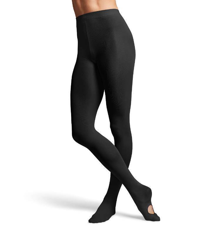 lot 2124 image: BLOCH Womens Ladies contoursoft adaptatoe Tights, Black, LargeX-Large Retail $15.82