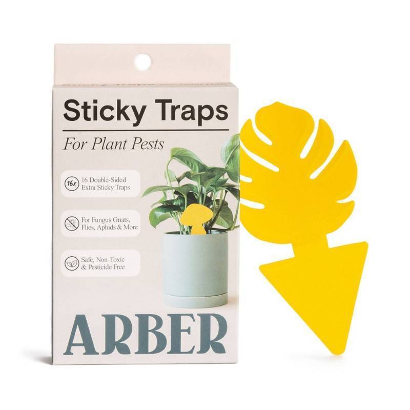 lot 2082 image: Arber 16pk Houseplant Sticky Insect Traps - Retail $10
