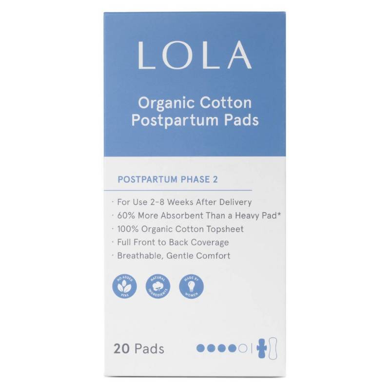 lot 2094 image: LOLA Phase 2 Postpartum Pads - Heavy Absorbency - 20ct - Retail $11