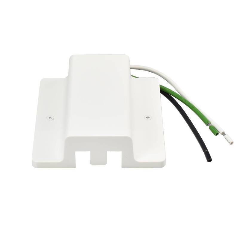 lot 2102 image: J.LUMI Floating Canopy Connector for Track Light Rails, 120V AC 20A,Compatible with Halo Track System, Black or White, UL Listed (White)&nbsp