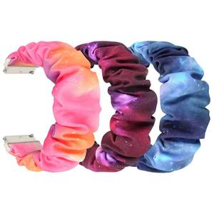 lot 476 image: FTYQUEE Scrunchies Watch Bands Compatible with 16mm 18mm 19mm 20mm 22mm Watch Bands Quick Release Replacement Wristband, Stretchy Straps Fabric Bands for Men Women(16mm, Small-Size) - Retail $10