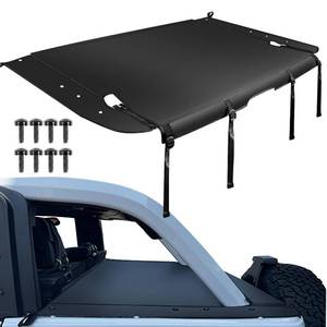lot 558 image: Tonneau Cover Compatible with 2021-2025 Ford Bronco 4-Door Model, Black UV Resistant Vinyl Canvas Trunk Cargo Cover