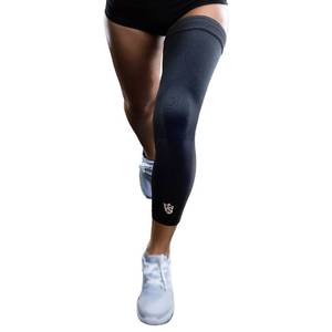 lot 574 image: Vital Salveo -Germanium Recovery Compression Sports Full Leg Sleeve Length Thigh Calf Long Knee Sleeve with UV protection Support Single Tight. For Basketball, Arthritis Men and Women (1 PC)-Medium - Retail $37