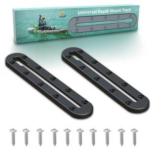lot 581 image: Huntury Kayak Mounting System - Low Profile Track, Rod Holder, Cup Holder, Anchor Cleats - Pack of 2 - Retail $17
