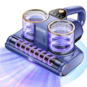 lot 593 image: PRE OWNED Mattress Vacuum Cleaner, 16kPa Bed Vacuum Cleaner with 253.7nm UV-C Light, Ultrasonic & 140�� Heating, Dual Cup & Widen Suction Port Handheld Vacuums for Bed, Sofa, Couch, Crib (500W, Corded) - Retail $66