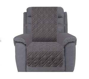 lot 596 image: Ameritex Waterproof Nonslip Recliner Cover Stay in Place, Dog Chair Cover Furniture Protector, Ideal Recliner Slipcovers for Pets and Kids (Dark Grey, 23) - Retail $23