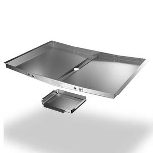 lot 611 image: Stainless Steel Grease Tray with Catch Pan, Dyna Glo Grill Replacement Parts - Universal Drip Pan for 45 Burner Gas Models from Nexgrill, Charbroil, Expert Grill, BHG and More (24-30) - Retail $30