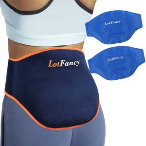 lot 671 image: LotFancy Ice Pack for Back Pain Relief, 2 Gel Hot Cold Packs with Wrap for Lower Back Waist Hip Lumbar Abdomen Sciatica Tailbone Pain, Reusable Cooling Heating Therapy Compress - Retail $20
