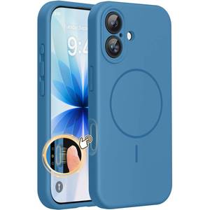 lot 679 image: Miracase Magnetic for iPhone 17 Case, Compatible with MagSafe, Integrated Silicone Camera Control Cover, 3.0mm Thicken Shockproof Drop Protection Phone Case for 17,Capri Blue - Retail $17