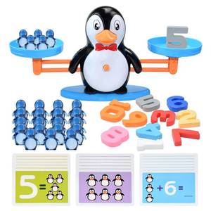 lot 682 image: BAKAM Penguin Balance Scale Number Counting Blocks Games for Kids Ages 3-5, Montessori Math Games for Kids 5-7, Preschool Kindergarten Learning Activities, STEM Educational Toys for 3 Year Old - Retail $17