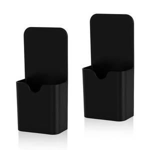 lot 686 image: EMUTOL Plastic Magnetic Pen Holder, 2Pcs Magnetic Dry Erase Marker Holder for Whiteboard, Magnet Pencil Cup for Refrigerator, Magnetic Pen Cup Organizer for office School Home Classroom Locker, Black - Retail $6