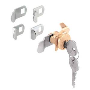 lot 687 image: Prime-Line U 9940 Mailbox Lock �� Replacement, Multipurpose Mailbox Lock for Several Brands �� Brass Finish, ILCO 1003M Keyway, Opens Counter-Clockwise with 90� Rotation (1 Set) - Retail $7