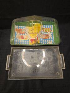 lot 5042 image: Retro Covered Food Serv-All Serving Trays Set
