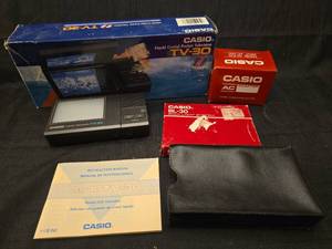 lot 5048 image: Casio TV-30 3-inch Liquid Crystal Pocket Television Complete Set