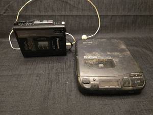 lot 5052 image: Sony Discman CD Player and Panasonic Mini Cassette Recorder Bundle