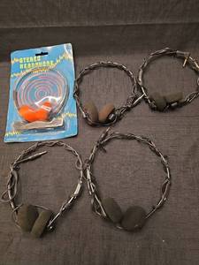 lot 5055 image: Stereo Headphones Set with Orange Foam Ear Pads