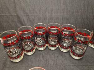 lot 5095 image: Coca Cola Stained Glass Style Drinking Glasses Set