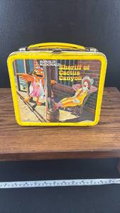 lot 40582 image: Ronald McDonald Sheriff of Cactus Canyon Metal Lunch Box