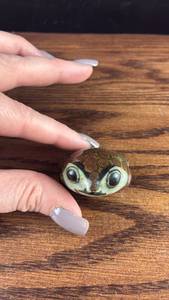 lot 40607 image: Hand Painted frog Rock Paperweight