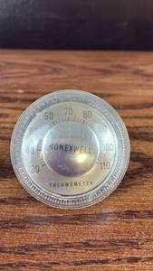 lot 40615 image: Honeywell Round Thermometer and Clear Glass Sphere