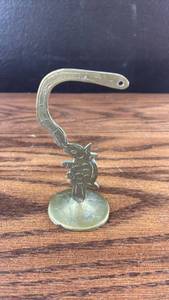 lot 40617 image: Brass Dragon Figurine with Curved Neck