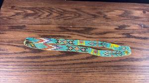 lot 40629 image: Native American Beaded Band with Geometric Pattern