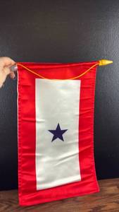 lot 40638 image: Blue Star Service Flag with Yellow Rope