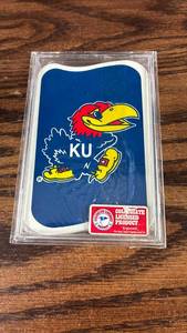 lot 40639 image: University of Kansas Jayhawks Playing Cards in Clear Case