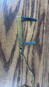 lot 40668 image: Two-Blade Folding Pocket Knife with Chain