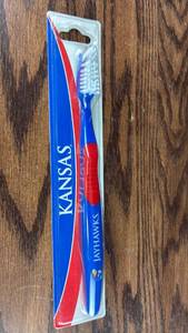 lot 40676 image: Kansas Jayhawks Soft Bristle Toothbrush