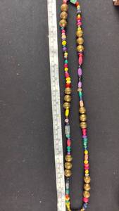 lot 40680 image: Mixed Colorful Glass and Brass Bead Jewelry Collection