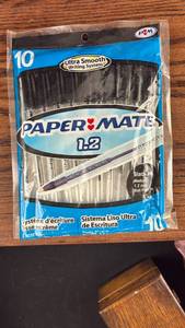 lot 40692 image: Paper Mate 1.2mm Black Ballpoint Pens 10-Pack