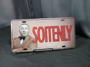 lot 4876 image: Three Stooges Soitenly License Plate