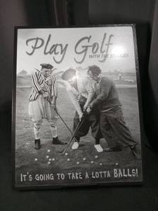 lot 4880 image: Play Golf with The Stooges Comedy Poster