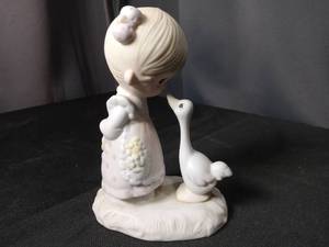 lot 4888 image: Precious Moments Girl with Goose Figurine