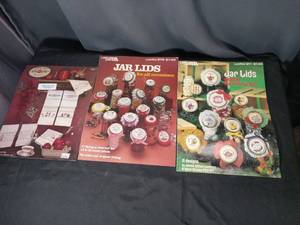 lot 4912 image: Cross Stitch Pattern Books Collection - Jar Lids and Holiday Designs