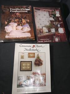 lot 4919 image: Cross Stitch and Candlewicking Pattern Books Collection