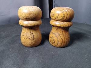 lot 40873 image: Wooden Salt and Pepper Shaker Set
