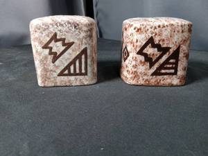 lot 40886 image: Native American Speckled Ceramic Salt and Pepper Shakers