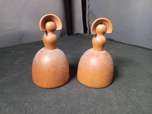 lot 40925 image: Handcrafted Wooden Salt and Pepper Shakers Set