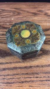 lot 40706 image: Ornate  Jewelry Box with Decorative Lid